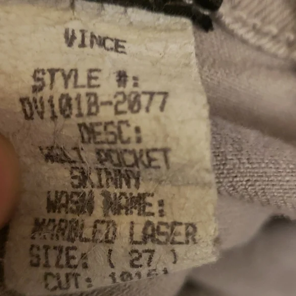 Vince Grey Welt Pocket Skinny Jeans - Picture 16 of 16